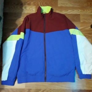 Vintage style colorblocked windbreaker